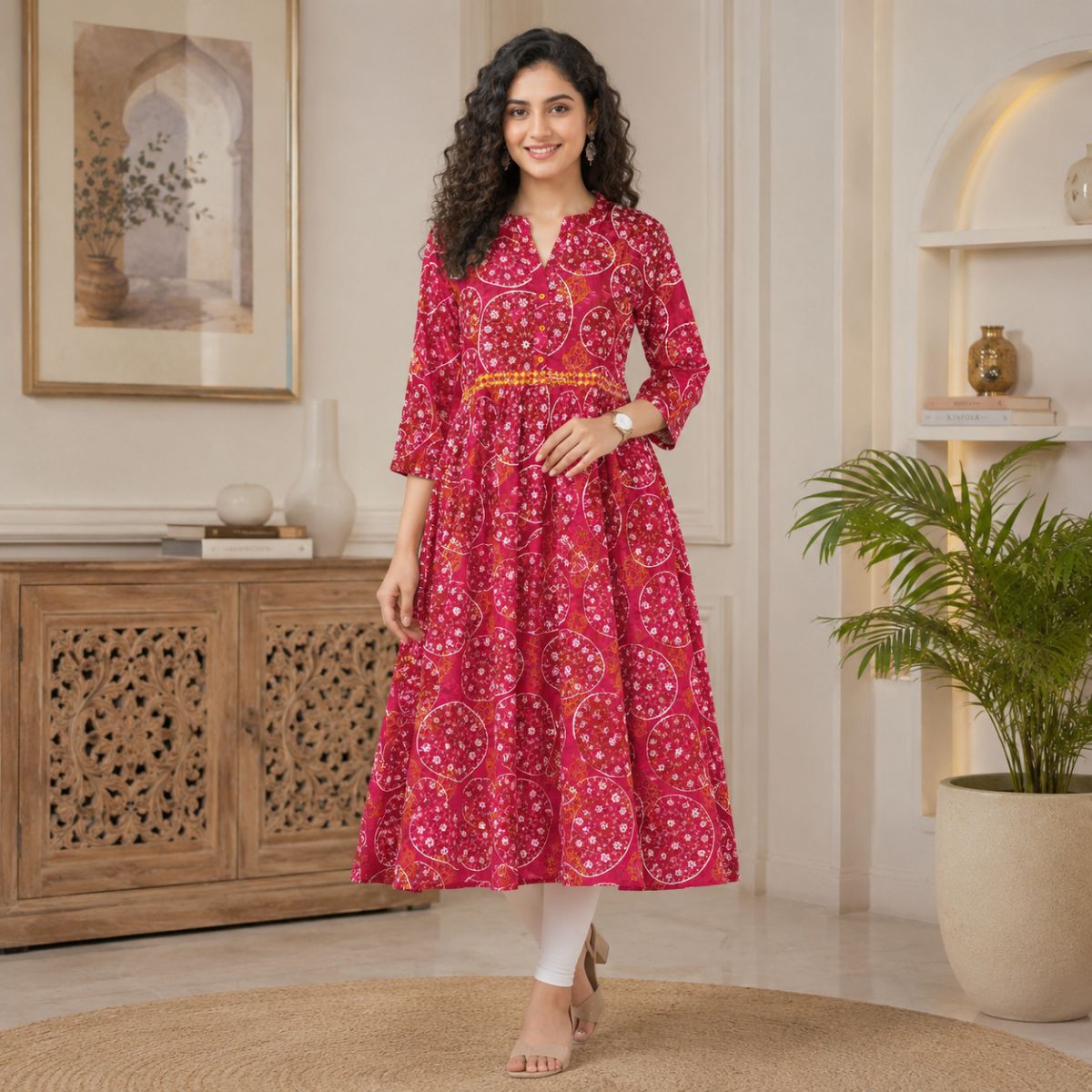 Aanya Fuchsia Pink Geometric Image