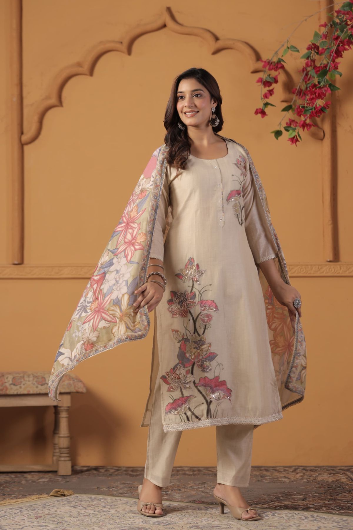 Chanderi Silk Kurta Set Image